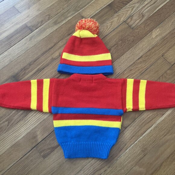 Obermeyer Toddler Boys Pullover Sweatshirt /Hat Red Size 1 - Picture 5 of 5